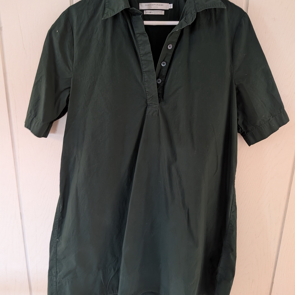 Simons Forest Green Casual Button Down Shirt